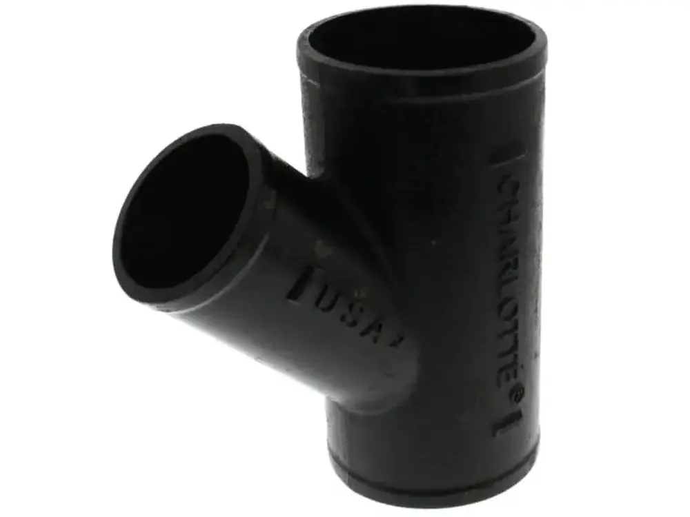 CHARLOTTE PIPE 298 Cast Iron Soil Reducing Tapped Wye 4 inch x 4 inch x 1-1/2 inch