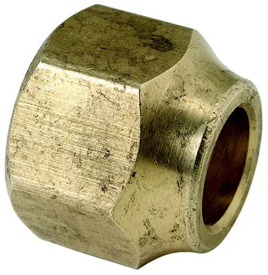 BRASS 141S-10 Heavy Pattern Short Refrigeration Tube Nut 5/8 in