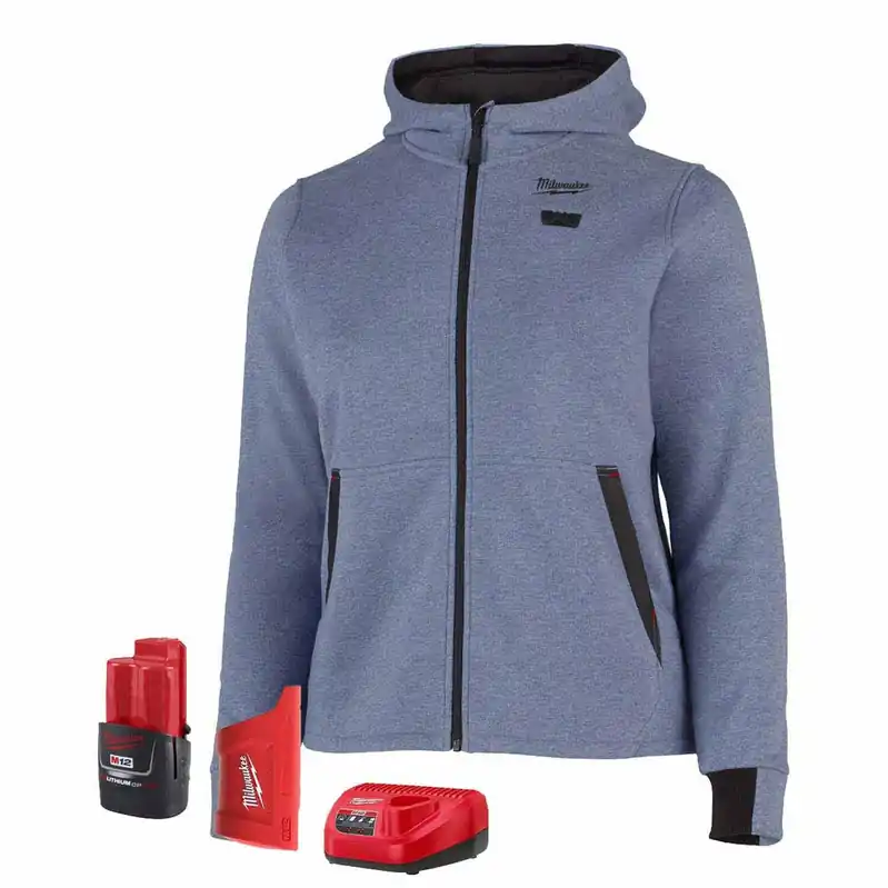 MILWAUKEE F200U-21L M12 Women's Heated Hoodie - Blue L