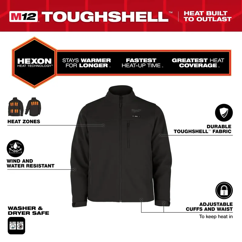 Milwaukee M200B-21M Men's Medium M12 12-Volt Lithium-Ion Cordless Heated Jacket Hoodie Kit
