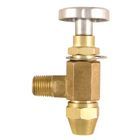 Firomatic 12210 Fusible Burner Angle Valve 3/8 ODF Inlet x 1/4 MPT Outlet
