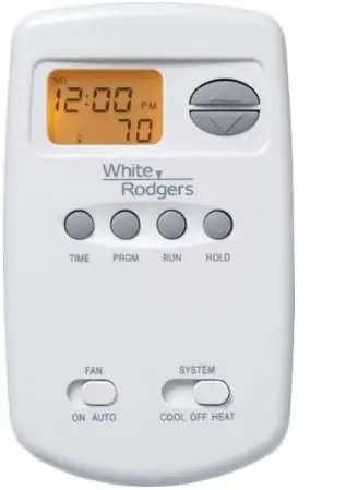 EMERSON CLIMATE TECHNOLOGIES 1E78-151 White Rodgers 70 Series Thermostat 24 Volts Single Stage Programmable