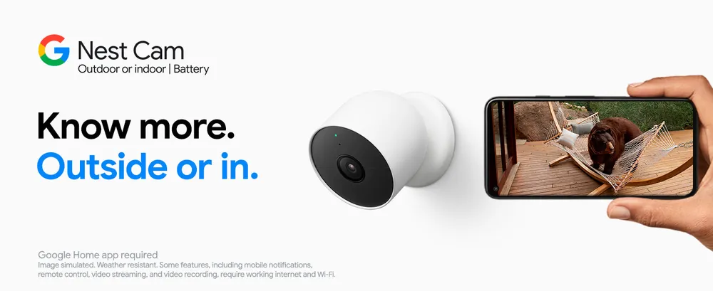 Google GGA02276US Nest Battery-Powered Camera PRO with Night Vision