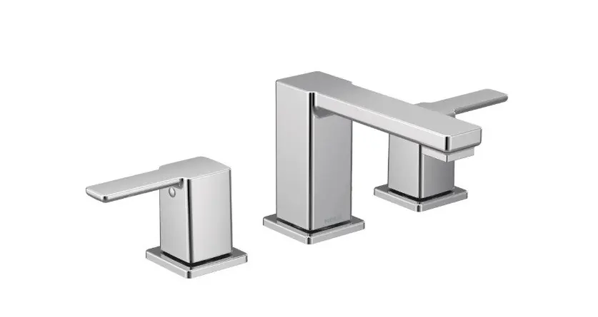 Moen TVS6721 90 Degree Two-Handle Low Arc Bathroom Faucet