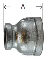 MIDLAND INDUSTRIES 65440 Reducing Coupling 1 in x 3/8 in