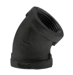 BOSHART 2-BLE4-05 Class 150 Black Malleable Iron Fittings 45 Elbow