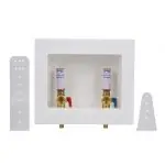 SPECIALTIES W4702HA Econo Center Drain Washing Machine Outlet Box with Hammer Arrester Valves