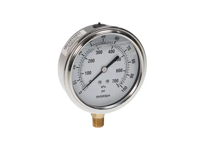 Marsh X32507P Gauge 0-100 psi