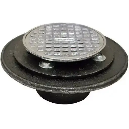 Fox Foundry D60203 Shower Floor Drain with Clamp Ring and Strainer