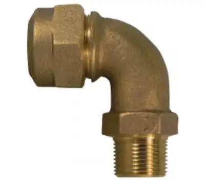 A Y MCDONALD 74779MQ 3/4 in. CTS Compression x Male Brass 90-Degree Quarter Bend