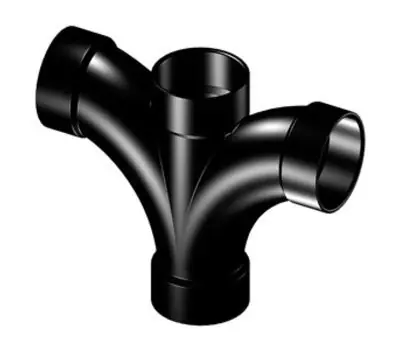 NIBCO 5835B 2 in. Hub x 1-1/2 in. Hub x 1-1/2 in. Hub x 1-1/2 in. Hub ABS Double Fixture Tee