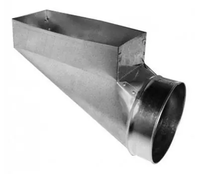 Southwark Metal 28R4125 4 x 12 x 5 in. Galvanized Steel Center End Register Boot