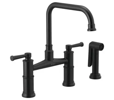 BRIZO 62525LF-BL Artesso 1.8 GPM 2-Handle Widespread Bridge Faucet with Side Spray