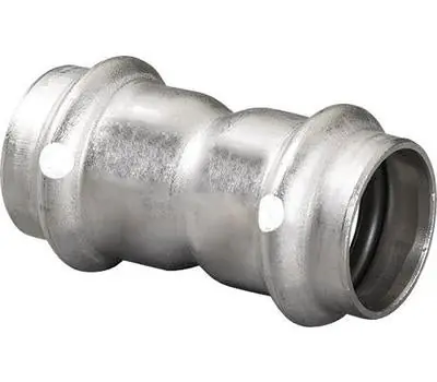 VIEGA 85277 ProPress 1 in. Press Stainless Steel Coupling with Stop