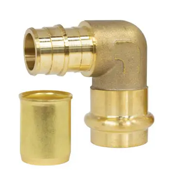 WEBSTONE PRS-X682W 3/4 in. Press x 5/8 in. F1960 PEX Forged Brass 90-degree Reducing Transition Elbow