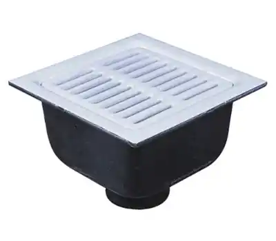 WATTS FG-12 FULL GRATE 12 in. Square Porcelain Enamel Cast Iron Square Full Grate
