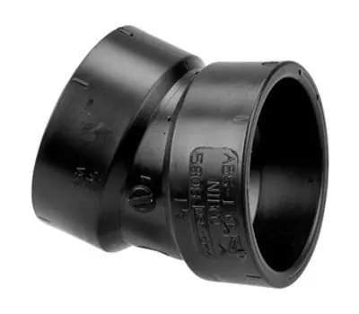 NIBCO 5808 3 in. Hub ABS 22-1/2-Degree Elbow