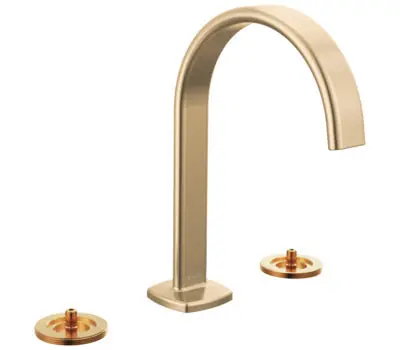 Brizo 65367LF-GLLHP-ECO Allaria 1.2 GPM Widespread Arc Spout Bathroom Faucet without Handles