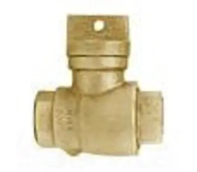A Y McDonald 76101 1-1/4 in. Female Brass Curb Stop Ball Valve, Lead Free