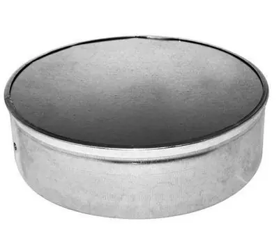 SOUTHWARK METAL 10647 7 in. Galvanized 28 Gauge Steel Tee Cap