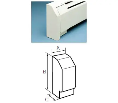 HAYDON 61316 Heat Base 3 in. Snap-On Left End Cap for Baseboard Heaters