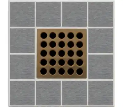EBBE E4408 3-3/4 in. Stainless Steel Shower Drain Grate, Bronze