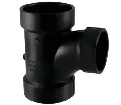 NIBCO 5811R 2 in Hub x 2 in Hub x 1-1/2 in Hub ABS DWV Sanitary Tee