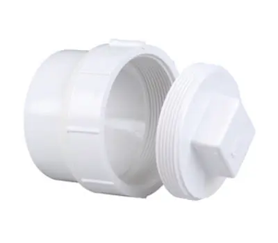 FITTINGS 4816 2 in. Spigot x Cleanout with Plug PVC DWV Adapter