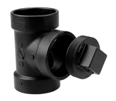 NIBCO 5814 2 in. Hub x Hub x Cleanout with Plug ABS Test Tee