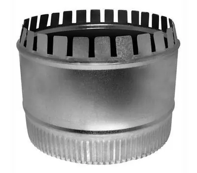 Southwark Metal 097LS08 8 in. Crimp x Bead Male 28 Gauge Galvanized Steel Long Style Flat Collar