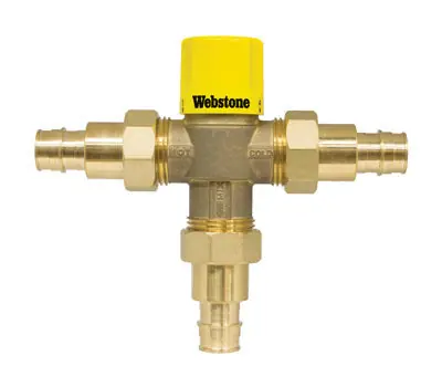 WEBSTONE PEX-TMV-120 1/2 in. F1960 PEX Thermostatic Mixing Valve with Integral Check Valve