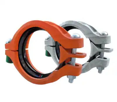 Shurjoint M07 6 in. Ductile Iron Grooved Quick Install Rigid Coupling with Grade EHM EPDM Gasket