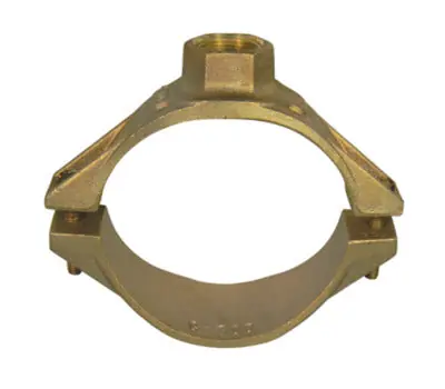 A Y McDonald 3805-8 8 in. C900 PVC x 2 in. AWWA Female Cast Brass 2-Piece Saddle