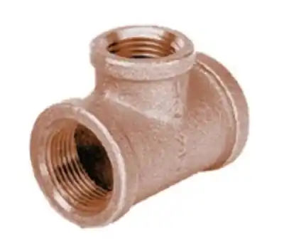MATCO-NORCA B-RT050405LF 1 x 3/4 x 1 in. Female Brass Reducing Tee, Lead Free, Import
