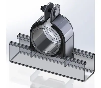 Empire Industries 8500Z0218 Cushion Clamp 2-1/8 in. Zinc-Plated Carbon Steel