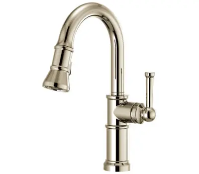 Brizo 63925LF-PN Artesso Single Lever Handle Swivel Pulldown Kitchen Faucet
