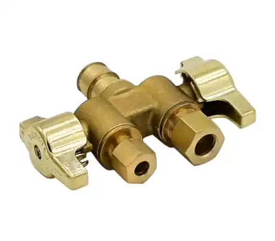 Legend Valve 114-734NL 1/2 X 3/8 X 3/8 in. Compression Forged Brass Straight Stop Valve, Lead Free