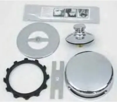 Plastics 948701-PP-CP-G Universal Nufit Push Pull Stainless Steel Trim Kit with Grid, Chrome
