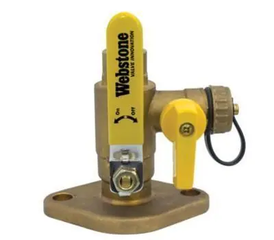 WEBSTONE SWT-X041 3/4 in. Sweat x Flanged Forged Brass Uni-Flange Ball Valve