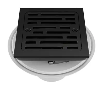 Brizo BT062415-BL Essential 4 in. Square Tile-In Shower Drain Matte Black