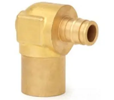 Uponor Wirsbo Q4385075 1/2 in. PEX x 3/4 in. Sweat Brass Baseboard Reducing Elbow