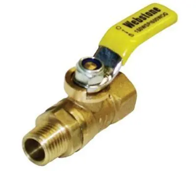 Webstone THD-X168 1/4 in. Female x Male Forged Brass Mini Ball Valve