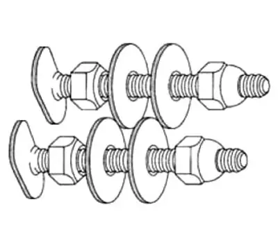 PASCO 28 Closet Bolt 1/4 x 2-1/4 in.