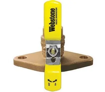 WEBSTONE THD-X040 1-1/2 in. Female x Flanged Forged Brass Uni-Flange Ball Valve