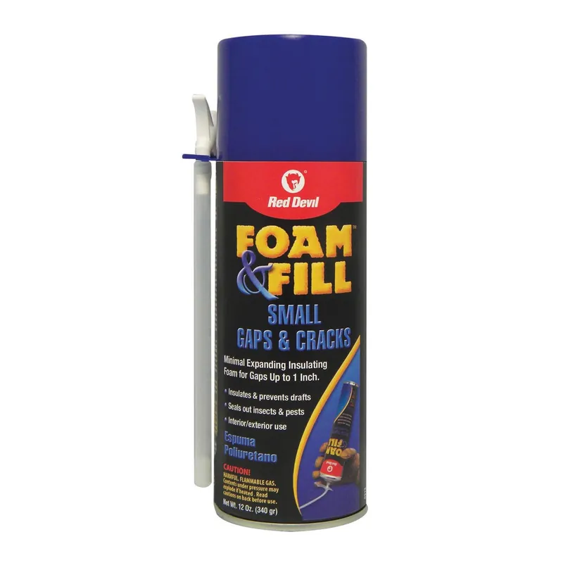Red Devil 913 Foam & Fill Small Gaps & Cracks Expanding Polyurethane Sealant 12oz
