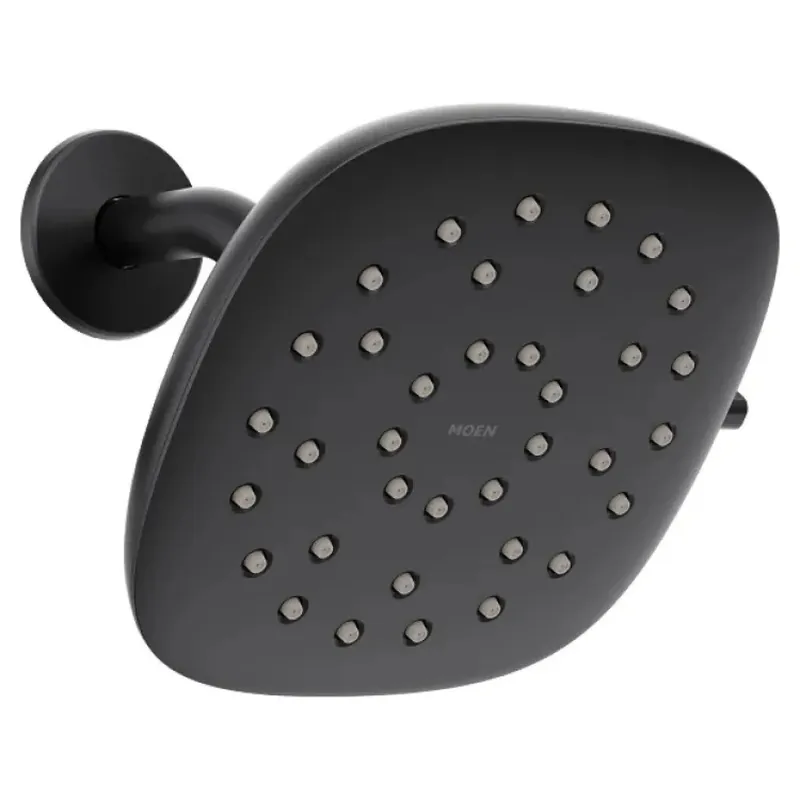 Moen 220R5BL Verso Infiniti Dial Square Rain Shower Head 2.5 GPM 7 Inch Diameter