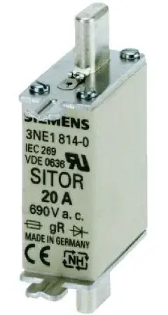 SIEMENS 3NE1814-0 Fuse Semiconductor 20A Centered Tag NH000