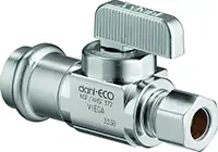 VIEGA 90000 ProPress Straight Stop Valve Zero Lead P x CTS 1/2 x 3/8