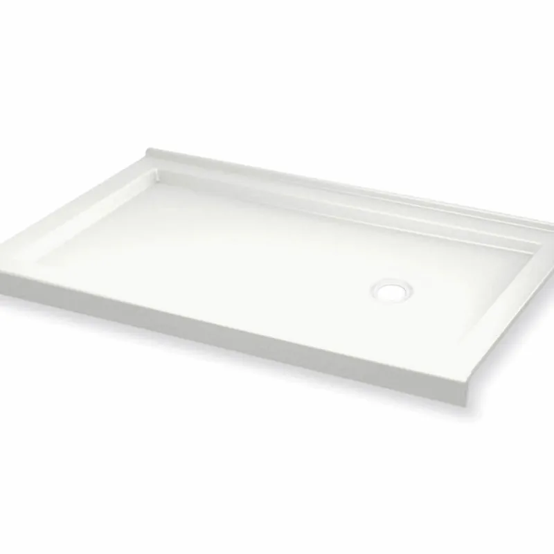 MAAX 410006-503-001-000 B3Round 6036 Acrylic Corner Right Shower Base with Center Drain