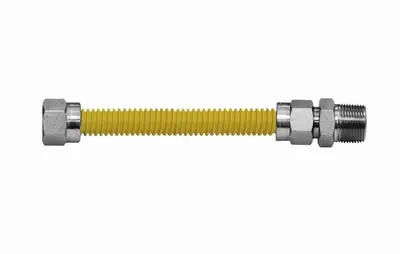 Everflow FTGC-YC12-48P Flextron 5/8 OD 1/2 ID X 48 Gas Connector 3/4 FIP X 3/4 MIP